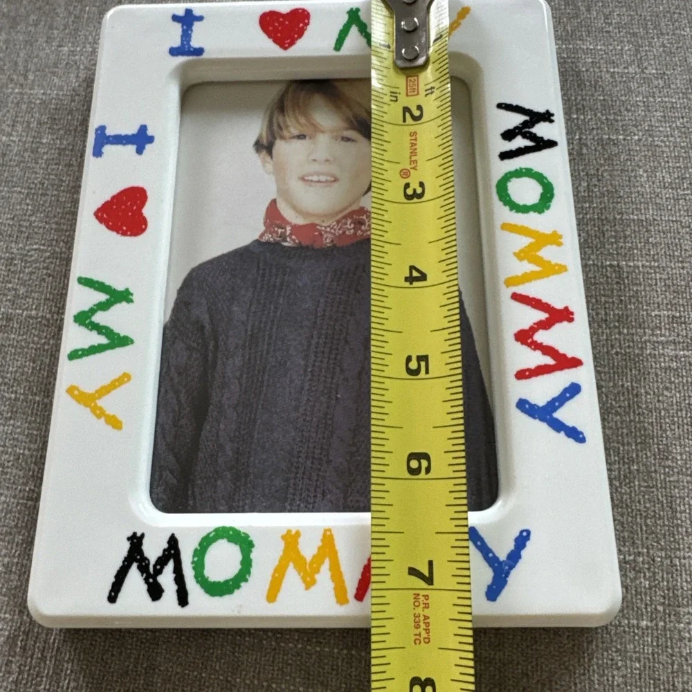 Vintage‎ I Love My Mommy Plastic Picture Crayon Style Photo 3.5 x 5.25